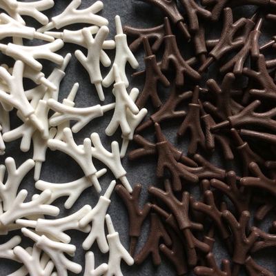 taobao agent BJD 6 cents 4 points baby handmade hair hoop materials with plastic antlers coffee brown one -dollar pair