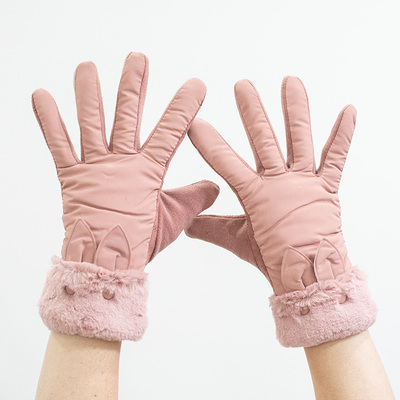 taobao agent Demi-season fleece windproof cute keep warm gloves, Korean style