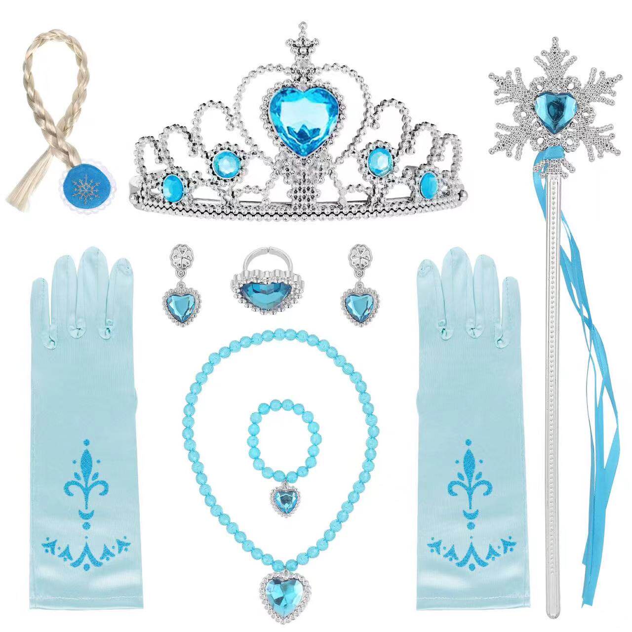 Princess Accessory Set With Sceptre And Braided Necklace For Girls_voghion.com