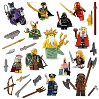 Lego, конструктор, деревянный человек, минифигурки, оружие, мелкие частицы