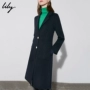 Lili lily nữ 2018 mùa đông mới bằng len lông cừu áo khoác nữ dài 118400F1554 - Trung bình và dài Coat áo dạ nữ