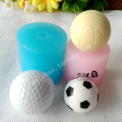 Волейбольный футбольный трехмерный акриловый фондан, украшение, свеча, мыло, силиконовая форма, 3D