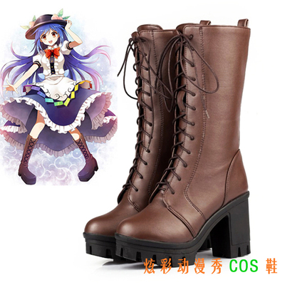 taobao agent Oriental Project Dongfang Fei Xiangtian than the heavenly cosplay shoe zipper lace -up boots