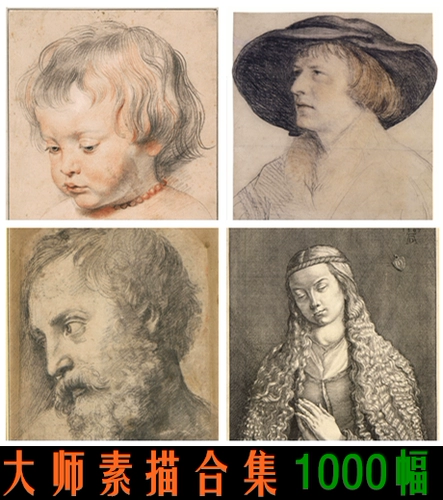 Коллекция иностранных мастер -эскизов ☆ Портретный портретный эскиз животных с высокой точки зрения изображения 1000+ ширина 16.87G