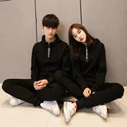 Xuân 2018 Các cặp đôi thể thao Quần áo thể thao nữ Slim Slim Áo len trùm đầu Hàn Quốc phù hợp với áo hai dây