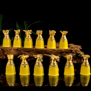 Jingdezhen nhà câu lạc bộ cao cấp 12 ly rượu vang hoàng đạo đầy đủ 12 con thú đỏ hoàng đế Huang Shou sáng tạo xương Trung Quốc rượu vang - Rượu vang
