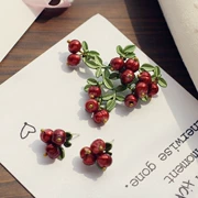 [Mỹ] Pemberley cranberries retro cranberry ngọc trai đen bông tai trâm trâm sterling bạc - Trâm cài