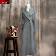 Jinghua Yanyun Thời Trang Slim Len Jacket Coat Eo Màu Xám Dài của Phụ Nữ Ma Thuật 2017 Mùa Đông Phong Cách Mới áo dạ lông cừu nữ đẹp