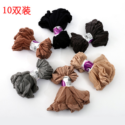 taobao agent Summer thin crystal, demi-season ultra thin socks, 10pcs