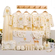 Bộ quà tặng cho bé mùa thu cotton quần áo sơ sinh 0-3 tháng 6 vừa chào đời mùa đông cho bé Daquan