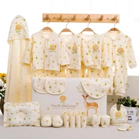 Bộ quà tặng cho bé mùa thu cotton quần áo sơ sinh 0-3 tháng 6 vừa chào đời mùa đông cho bé Daquan hộp quà sơ sinh đẹp