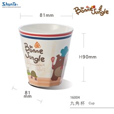 Термокружка 顺大美耐皿九角杯儿童密胺杯子水杯果汁杯比奇2猴子杯shunta16004