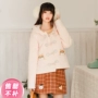 [Phá vỡ mã giải phóng mặt bằng] 2018 mùa đông mới của Nhật Bản trùm đầu len áo khoác nữ ngắn sinh viên áo len áo khoác da lộn nữ