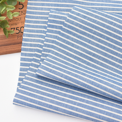 taobao agent Small dough cloth pure cotton color weaving blue and white striped clothes skirt, shirt, pants, children's clothing, handmade