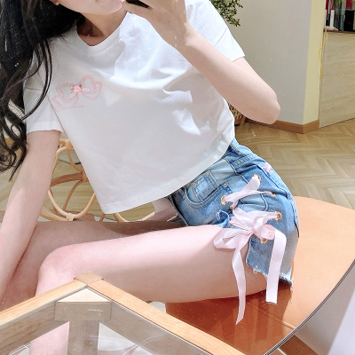 taobao agent Summer denim series ABC three optional daily street single products bixu products youthful vitality and playful