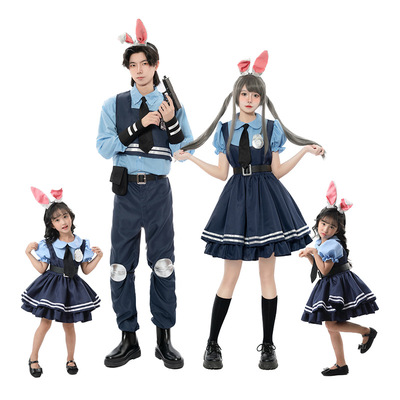 taobao agent Halloween costume crazy animal city men and women parent-child judy Judy rabbit police officer cos suit full couple costume