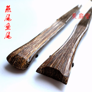 Сюаньчэнская бумага Складной вентилятор 9.5 дюймовый весь Ядро коричневый вентилятор бамбука ласточкин хвост вентилятор рыбий хвост Вентилятор вентилятора (персиковый шелк) вентилятор сгиба подарок Взгляд фанатов