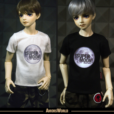 taobao agent AMORS brand SD17 size 3 -point uncle BJD men's doll tide brand print T -shirt clothes Men's short