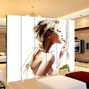 Nail xăm làm đẹp màn hình phân vùng thời trang đơn giản hiện đại hiên châu Âu phòng khách cửa phòng ngủ vải màn hình gấp - Màn hình / Cửa sổ