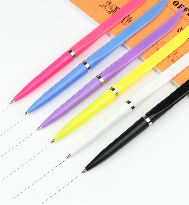 10 (Blue Refill And Random Color)ball pen lovely originality Knife shape express Unpack For students personality Men female Office stationery neutral Flat knife pen