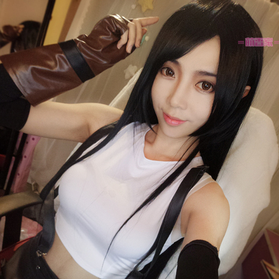 taobao agent Final Fantasy Series Tififa Gui Kobaya Helai Kumi Kawa Seeing Long -hair COS wig