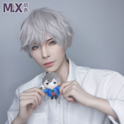 taobao agent Mengxiang family cos idol Fantasy Festival Seto Naming Wig COSPLAY silver -ash reflective short hair