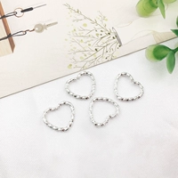 20 Ярко-серебряный в форме сердца 12 мм-12731