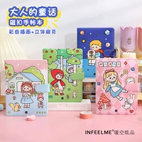 Infel.me Fairy Tale Tale Magnetic Button Page Girl Cute Creative Handbook Блокнота ноутбука