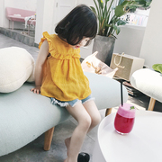YEPAPRIL 2018 mùa hè mới cô gái voan áo sơ mi búp bê áo sơ mi Hàn Quốc phiên bản của búp bê váy