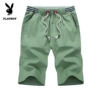 Playboy quần short nam mùa hè bông phần mỏng thể thao giản dị năm quần nhà của nam giới cắt quần quần lớn quần ống suông nam