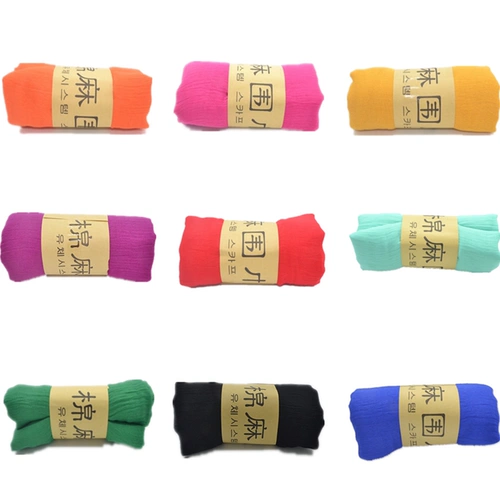 Длинный шарф, цветная осенняя накидка, из хлопка и льна, в корейском стиле