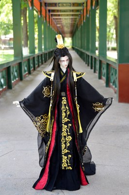 taobao agent [Jade Bird Mu Yun] Three, 3 points, four -point BJD/SD costume ancient style hot gold embroidered uncle clothing 73/68 female