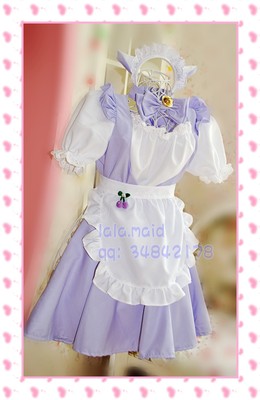 taobao agent Cat ear maid dress cute and playful cat maid's performance clothing light purple anime maid cat ear ears