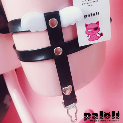[paloli]独家设计 小恶魔 小天使翅膀 爱心铆钉 腿环 软妹 硬妹-淘宝网