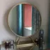 Gương vàng Bắc Âu máy tính để bàn phòng ngủ máy tính để bàn công chúa bàn trang điểm gương gương đẹp một mặt - Gương gương decor treo tường Gương