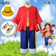 One Piece Luffy cos phù hợp với hai năm sau quần áo thế hệ thứ hai mũ rơm giày phù hợp với trang phục hóa trang anime quần áo