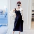 Váy cho bà bầu 2020 Spring Tide Mom Fashion cardigan Two-Korea Stretch Đan Vest - Áo thai sản Áo thai sản