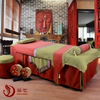 Zimei đã được cài đặt mới của Trung Quốc giường massage therapy khăn trải giường màu gia đình cao cấp bốn vẻ đẹp đặc biệt bedspread - Trang bị tấm khăn trắng trải giường spa