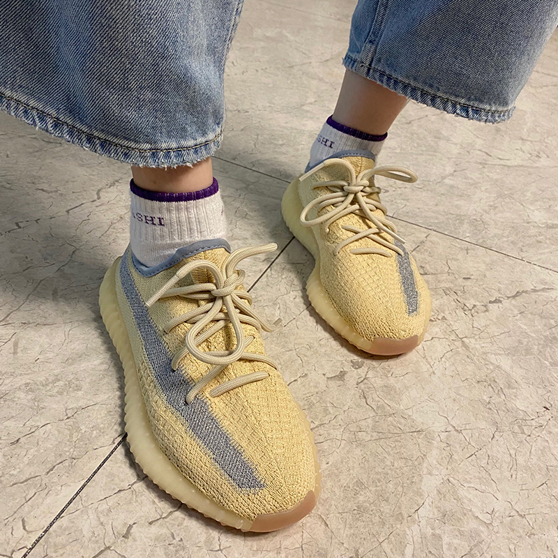Linen CreamCoconut shoes female 350 earth America limit babysbreath Ice blue quality goods Official website Putian What a blast Excessive poison edition Women's Shoes