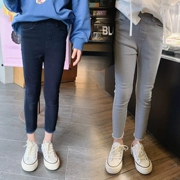 MIKA 2019 mùa thu mẫu mới cơ bản trong các cô gái lớn quần lọt khe denim bút chì quần dài có thể vui nhộn - Quần jean