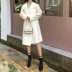 Mùa thu đông 2019 Phiên bản Hàn Quốc của áo khoác cashmere hai mặt mới Mỏng mỏng, áo len dài phần lông cừu của phụ nữ - Áo len lót đôi Áo len lót đôi