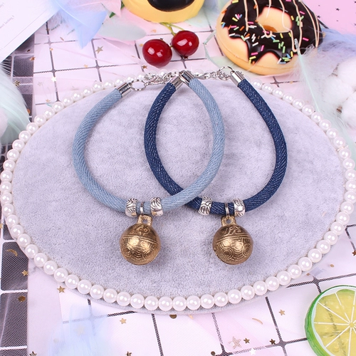 Медный колокольчик, ожерелье, чокер, на удачу, домашний питомец