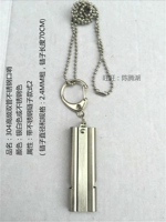 304 Свист выживания из нержавеющей стали с двойной дырой с цепью 2