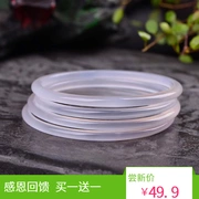 Vòng tay mã não Công chúa Chalcedony Công chúa Wangfu Ngọc trai Vòng đeo tay Loại băng Rất mịn Dải nhỏ 4mm Giấy chứng nhận băng cao mỏng