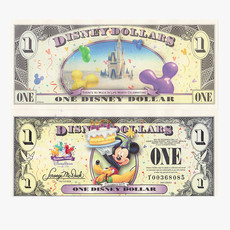 Юбилейная старинная банкнота 迪士尼纪念钞 1美元迪士尼纪念钞 2009年版