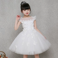 Váy dạ hội trẻ em váy công chúa nhỏ sợi trắng pettiskirt chủ nhà trang phục piano hoa cô gái đặc biệt giải phóng mặt bằng set vest bé trai kẻ sọc ca rô kèm nơ