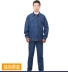 Mùa đông dày denim thợ hàn quần yếm phù hợp với nam mặc quần áo bảo hộ hàn điện tự động sửa chữa dụng cụ chống nóng đồ bộ kiểu đẹp 2021 Bộ đồ