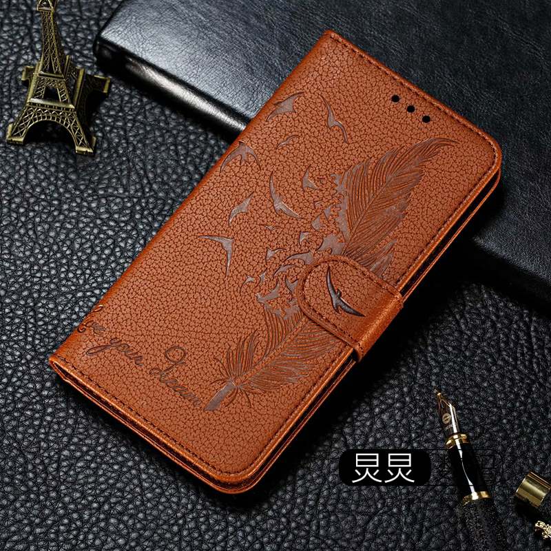 Samsung A7 & 2018 & BrownFor Samsung A5 A7 A7 A9 2018 paragraph Mobile phone set silica gel Clamshell  Insert card Leather case personality originality