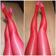 Dầu sáng mới chín điểm chặt chẽ mượt pantyhose mùa hè phần mỏng tỏa sáng vớ ánh sáng mùa thu flash nam giới và phụ nữ quần