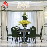Пост -Модернинг обеденные столы и комбинация стул Простые американские круглые обеденные столы и стул Модель модели клык Bentley Janeou Light Luxury Table